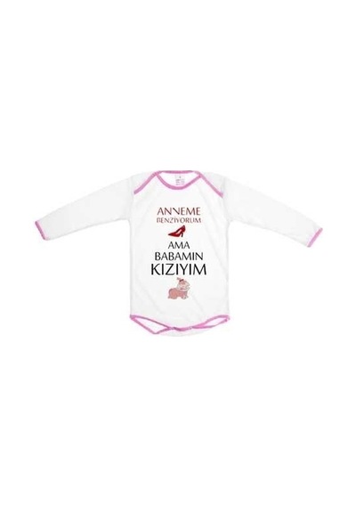 Pamuk Polyester Bebek Zıbını - Pembe Biyeli