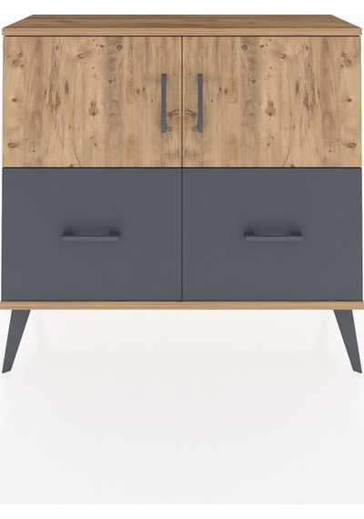 Arges Şifonyer 2 Raflı 2 Çekmeceli 2 Kapaklı 88x30x80 Çam-çam/antrasit Çam/antrasit Arges Şifonyer 2 Raflı 2 Çekmeceli 2 Kapaklı 88x30x80 Çam-çam/antrasit Çam/antrasit