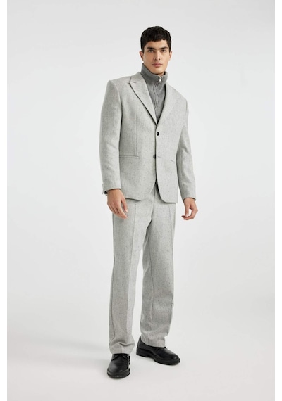 DeFacto Klasik Pantolon Wide Leg Basic Düz Geniş Bol Paça B9492AX23WNGR377