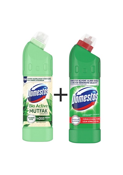 Domestos Bio Active 750 Ml + Domestos Çamaşır Suyu 750 Ml 1+1 2 Diğer