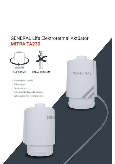 General Life Mitra Ta230 Elektrotermal Aktüatör Vana Motoru 230v