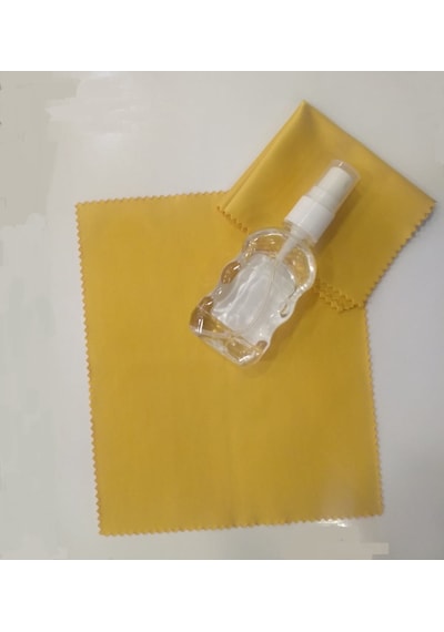 Gözlük Camı Kamera Lensi Temizleme Mikrofiber Bezi 10 Lu + Spreyi