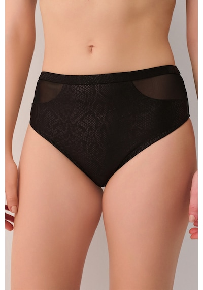 Suwen Sirius Tül Detaylı Bikini Alt Sb25750012012 Siyah