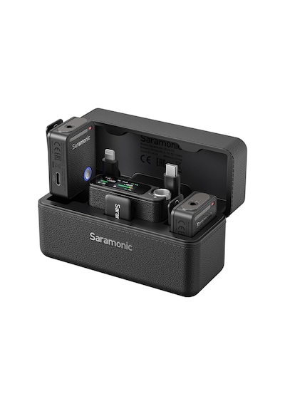 Saramonic Ultra 03 Kablosuz Yaka Mikrofonu, 32-bit Rx9+tx9+tx9 Lavalıer Mıc Black