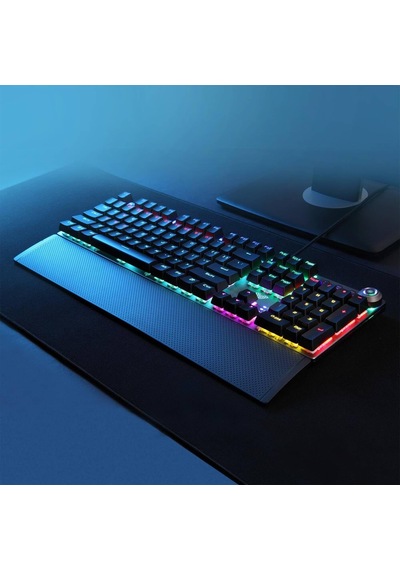 F2058 Bilek Destekli Rgb Makrolu Mekanik Kablolu Oyuncu Klavyesi