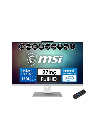 MSI MODERN AM272P 1M-846EUH18 Core 7 150U 64 GB 1 TB SSD 27" W11H AIO Masaüstü Bilgisayar