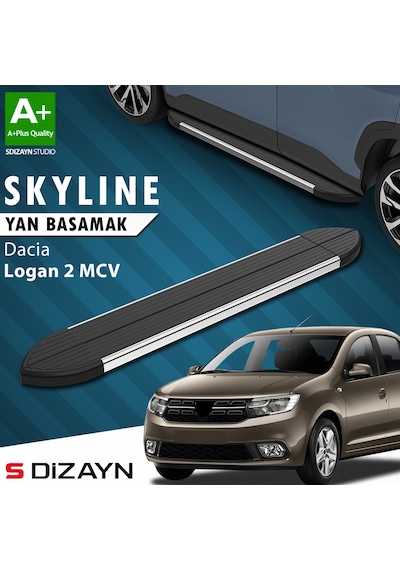 S-dizayn Dacia Logan 2 Mcv Skyline Krom Yan Basamak 183 Cm 2013-2020 A+ Kalite