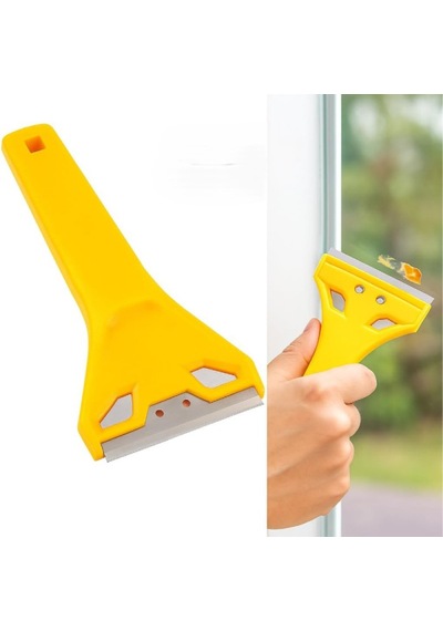 Cam Ve Buz Kazıyıcı Bıçak Araç Camı Don Buz Temizleme Aparatı Açık Sarı