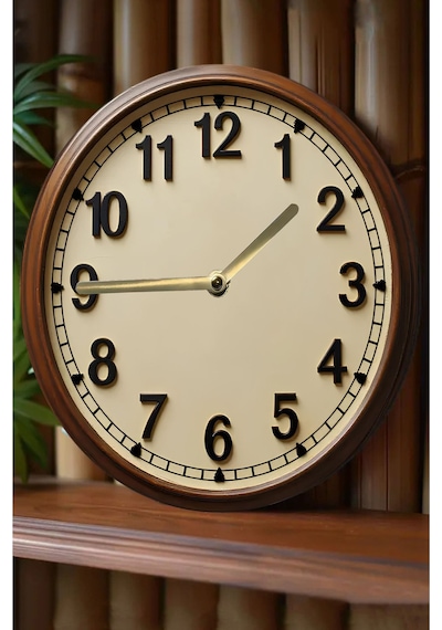 Klasik Ahşap Görünümlü 3d Mdf Duvar Saati 33 Cm Retro & Şık Dekorasyon Sdw306 Renkli