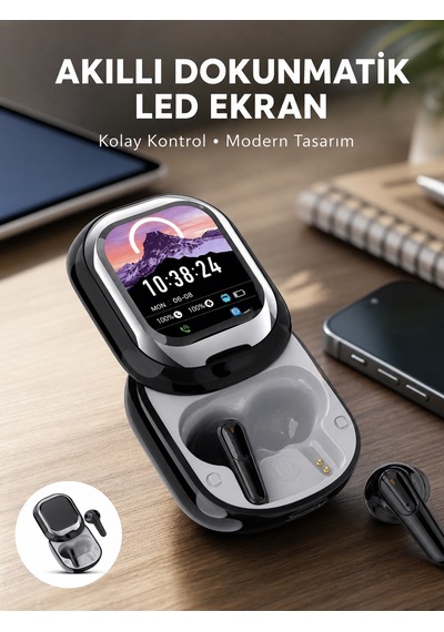 Şık, Akıllı Ve Güçlü: Led Ekranlı Kablosuz Kulaklık Seti - Lisinya Standart