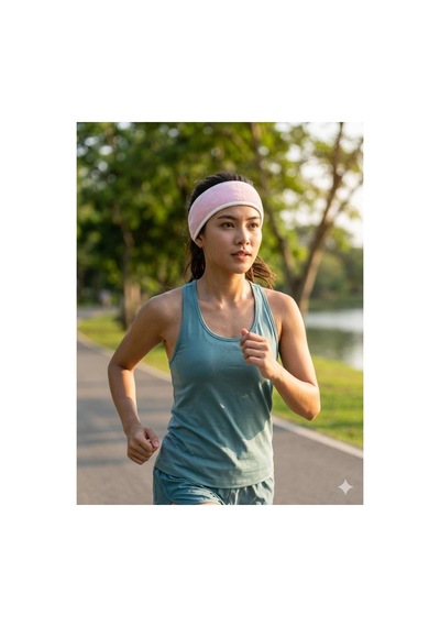 Saç Bandı Bandana Kumaş Pratik Kullanım Pembe Pembe