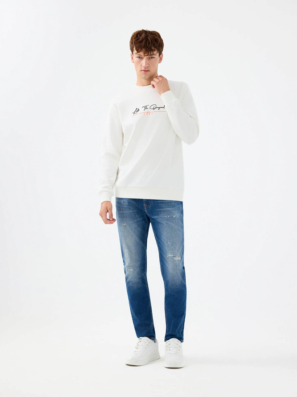 Loft Regular Fit Beyaz Erkek Sweatshirt Lf2041227 Beyaz