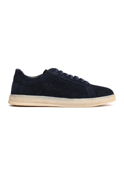Navy Suede Sneaker Günlük Erkek Ka-26y-c27603 John May Formal Mavi