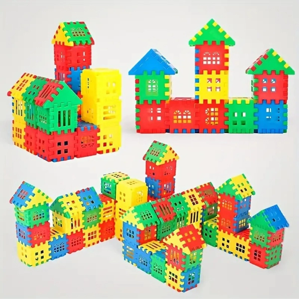 Puzzle City 3d Yapı Ve Tasarım Blokları 128 Parça Yapı Oyuncak Puzzle Blok Set Eğlenceli Oyuncak