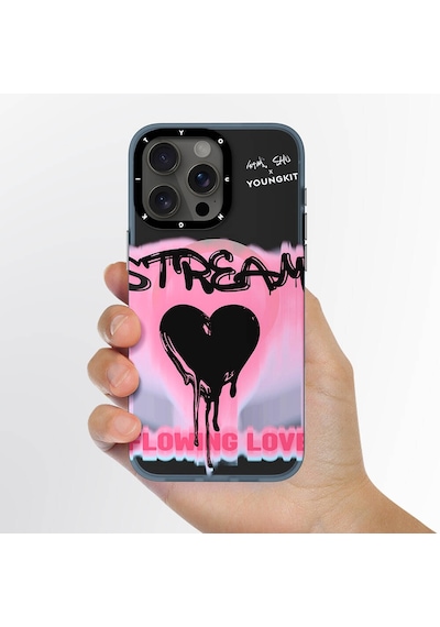 Apple Uyumlu iPhone 15 Pro Max Kılıf Magsafe Şarj Özellikli Shu Tasarımlı Youngkit Dreamland Serisi Pembe