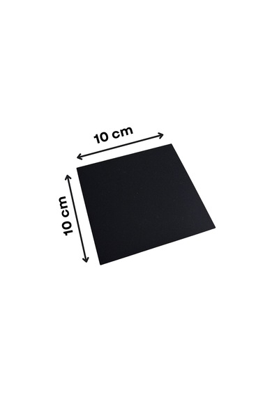 10 Ad Silinebilir Karatahta Siyah Etiket Stand 10x10 Cm Açılı