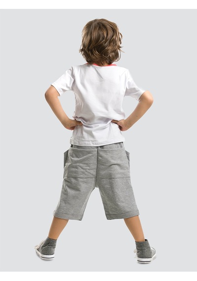 Denokids Timsah Baggy Erkek Çocuk Yazlık T-shirt Şort Takım