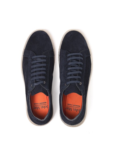 Navy Suede Sneaker Günlük Erkek Ka-26y-c27603 John May Formal Mavi