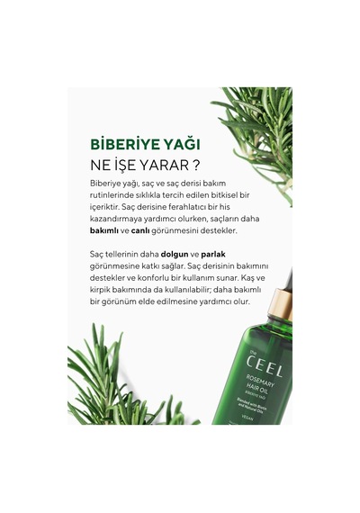 Biberiye Saç Yağı Complexi 50 Ml - Biotin, Hint Yağı Ve Vitamin E İçeren Bitkisel Bakım Yağı, Saç Derisi, Kaş Ve Kirpik İçin Besleyici Ve Parlaklık Destekleyici