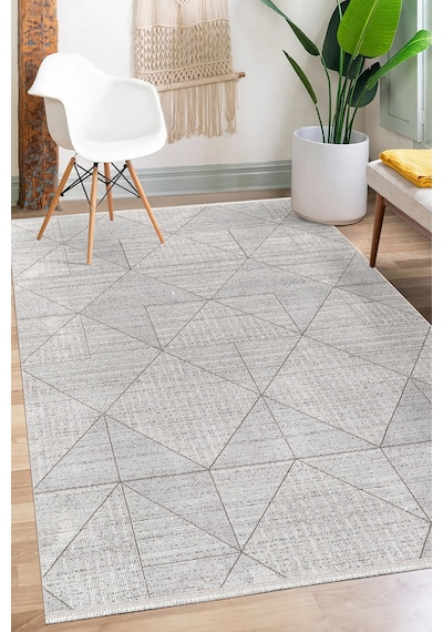 Bambu Saten Halı Kilim Salon Mutfak Koridor Yolluk Dokuma Makine Halısı Petra 4 Gri Antrasit Antrasit