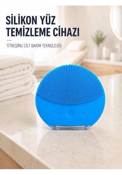 Elektrikli Silikon Yüz Temizleme Fırçası Şarjlı Ayarlanabilir Titreşimli