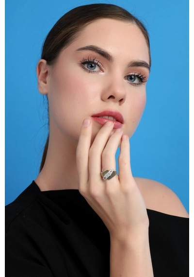 Elegant Wing Yüzük 14 Ayar Altın T14453 Renkli