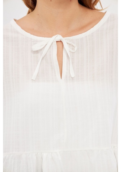 Armonika Kadın Beyaz Yarasa Kol Yakası Bağlamalı Eteği Fırfırlı Oversize Crop Bluz Arm-24y001088 Armonika Kadın Beyaz Yarasa Kol Yakası Bağlamalı Eteği Fırfırlı Oversize Crop Bluz Arm-24y001088