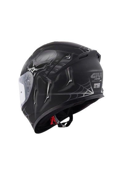 50.x Arachno Mat Siyah-gri Kask Çok Renkli