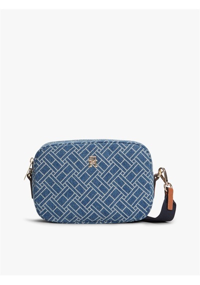 Tommy Hilfiger Popette Camera Bag Denım Flag Kadın Mavi Çanta - Aw0aw18610