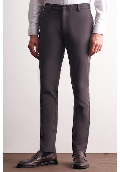 İmza Antrasit Yan Cep Düz Paça Pamuklu Slim Fit Chino Casual Pantolon 1003255165 Antrasit