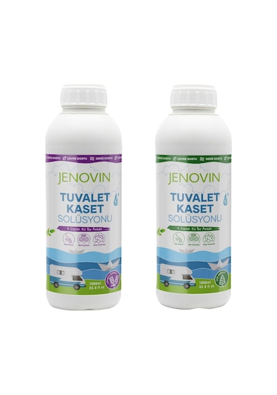 Jenovin Karavan Yat Tekne Tuvalet Wc Kaset Losyonu Çam ve Lavanta 2 x 1 L + Ölçek