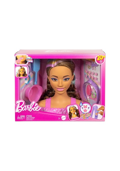 Jfg82 Barbie Saç Tasarımı Büstü - Kahverengi Saçlı 10pcs Mixed