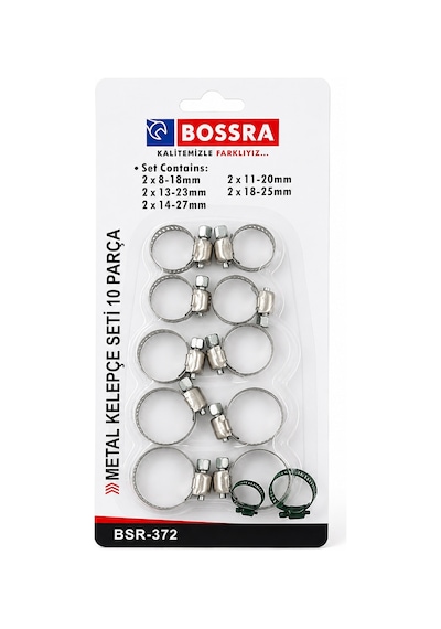 Metal Hortum Kelepçesi Seti 8-18mm 11- 13-23mm 18-25mm 14-27mm