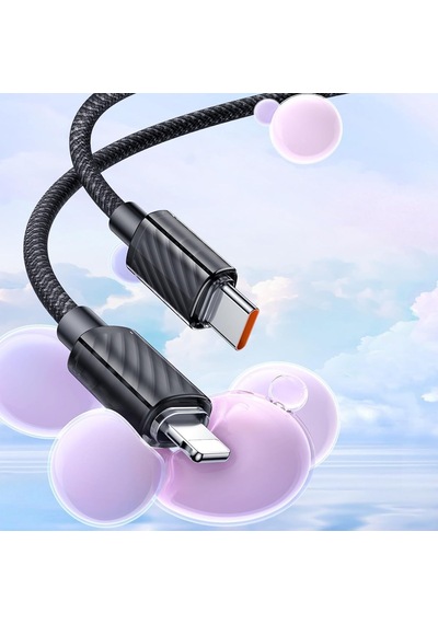 Ayrex Mcdodo Ca-3660 Crystal Serisi Type-c To Lightning 36w Pd Hızlı Şarj Ve Veri Aktarım Örgü Kablo Siyah 1.2m Diğer