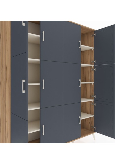 Hyperion Gardrop 10 Raflı 12 Kapaklı 176x44x221 Çam-antrasit/aytaşı Antrasit/aytaşı Hyperion Gardrop 10 Raflı 12 Kapaklı 176x44x221 Çam-antrasit/aytaşı Antrasit/aytaşı