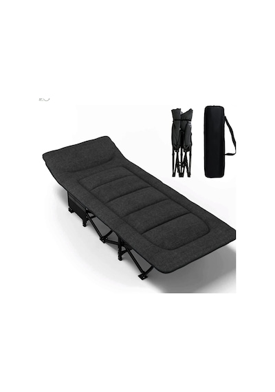 Efsane Kamp Konfor Ultralight Kampet Portatif Kamp Yatağı Siyah