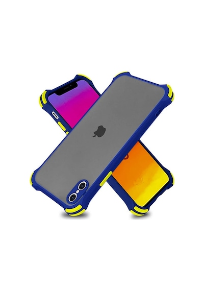 Ally Apple iPhone Uyumlu Xs Max 6.5 İnch Shokproof Kamera Koruma Darbe Emici Kılıf- 5775 Mavi
