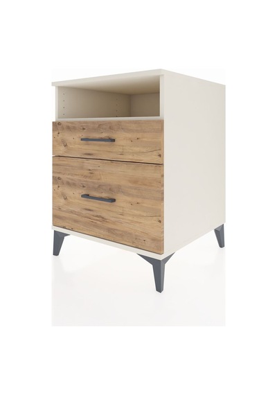 Kronos Komodin Tek Raflı 2 Çekmeceli 60x59x80 Aytaşı-çam Aytaşı