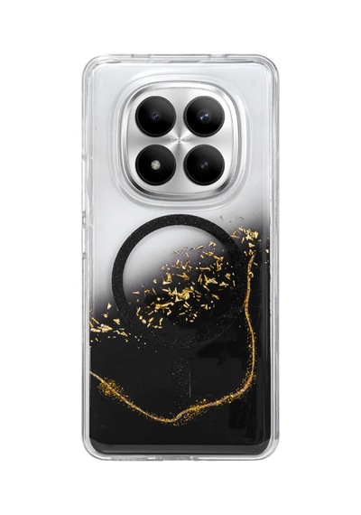 Onegif Xiaomi Redmi Note 15 Pro Plus 5g Lotus Simli Magsafe Kapak - Siyah - Siyah