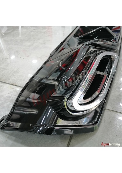 Honda Civic Fc5 Amg Tip Difüzör, Piano Black Boyalı, Parlak Siyah