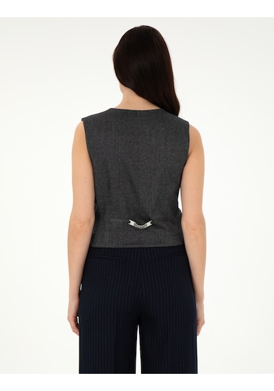 Pierre Cardin Kadın Antrasit Yelek Dokuma 50296088-vr006 Antrasit