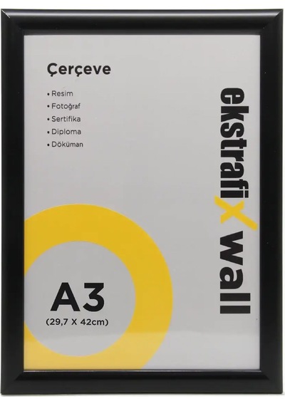 Ekstrafix Çerçeve A3 22 Li Siyah Fix-çs06