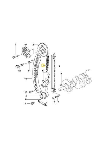 Bmw Uyumlu E34 E36 E46 ve Z3 M43 Motor Eksantrik Zinciri 1734392