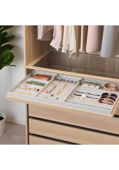 Ikea Komplement Sürgülü Raf, Ağartılmış Meşe Görünümlü, 100x58 Cm