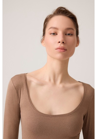 Los Ojos X Ece Mocha Melanj Uzun Kollu U Yaka Spor Bluz Scoop Neck Top Mocha Melanj Mocha Melanj Los Ojos X Ece Mocha Melanj Uzun Kollu U Yaka Spor Bluz Scoop Neck Top Mocha Melanj Mocha Melanj