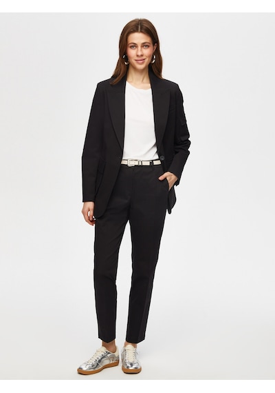 Faik Sönmez Kargo Cep Detaylı Pamuklu Blazer Ceket 018 Us25ckt01810 Siyah