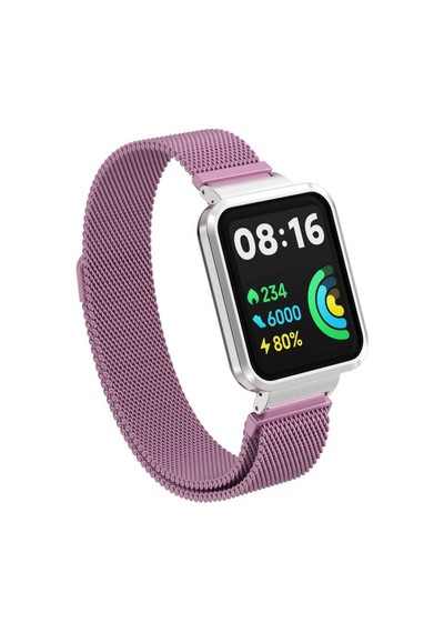 Xiaomi Redmi Watch 2 Lite Uyumlu Krd-58 Metal Mkst Kordon-pembe