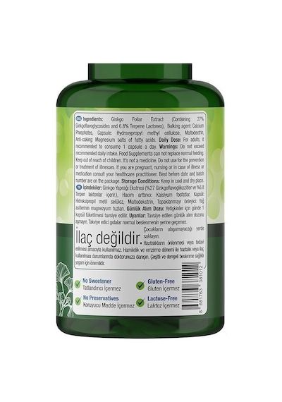 Natures Supreme Ginkgo Biloba 120 Mg 120 Kapsül Aromasiz