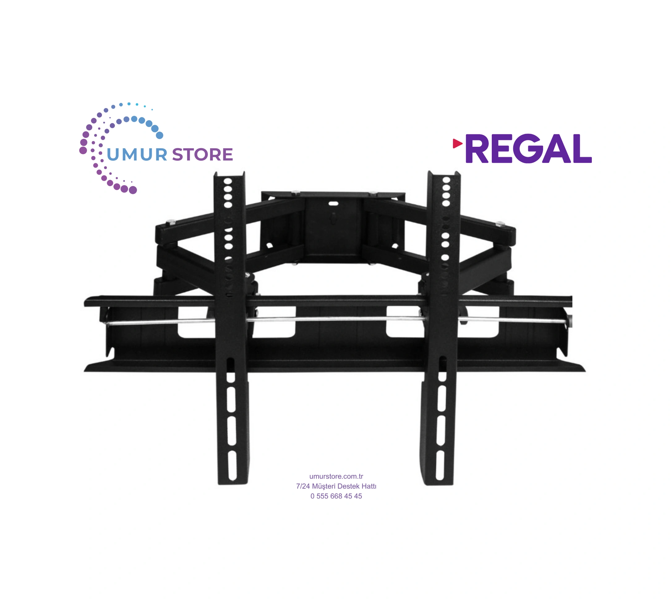 Regal 55r858u Uyumlu 42 - 55 - 65 - 75 İnç Lcd Led Ekran Tv Hareketli Askı Aparatı