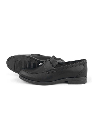 Rakerplus Loafer Siyah Mat Erkek Klasik Çocuk Ayakkabı